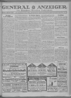Münchner neueste Nachrichten Dienstag 26. April 1927