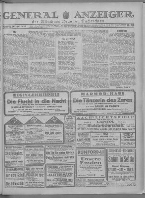 Münchner neueste Nachrichten Samstag 30. April 1927