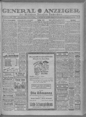 Münchner neueste Nachrichten Donnerstag 4. Februar 1926