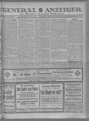 Münchner neueste Nachrichten Freitag 12. Februar 1926