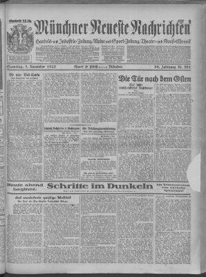 Münchner neueste Nachrichten Samstag 5. November 1927