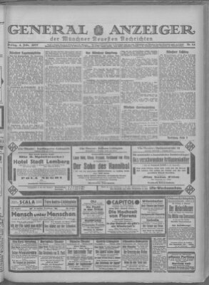 Münchner neueste Nachrichten Freitag 4. Februar 1927