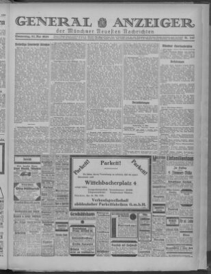 Münchner neueste Nachrichten Donnerstag 31. Mai 1928