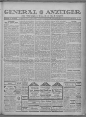 Münchner neueste Nachrichten Mittwoch 13. Juli 1927