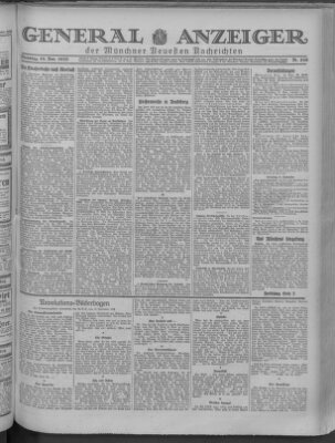 Münchner neueste Nachrichten Dienstag 13. November 1928