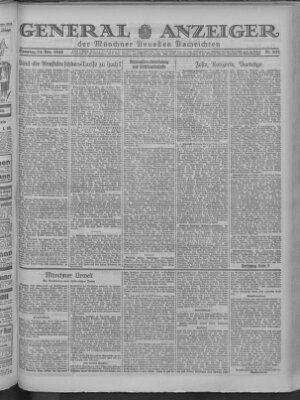 Münchner neueste Nachrichten Samstag 24. November 1928