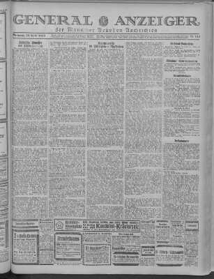 Münchner neueste Nachrichten Mittwoch 25. April 1928