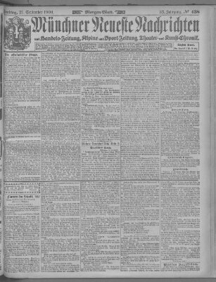 Münchner neueste Nachrichten Freitag 21. September 1900