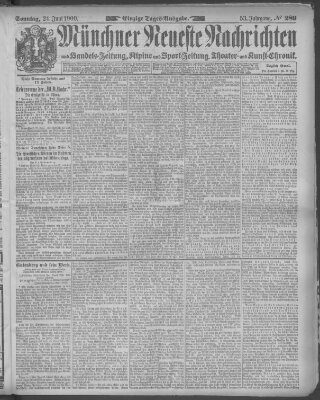 Münchner neueste Nachrichten Sonntag 24. Juni 1900