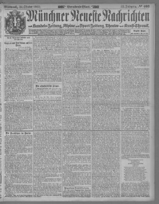 Münchner neueste Nachrichten Mittwoch 24. Oktober 1900