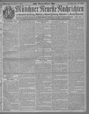 Münchner neueste Nachrichten Mittwoch 24. Oktober 1900