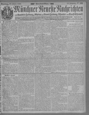 Münchner neueste Nachrichten Samstag 27. Oktober 1900