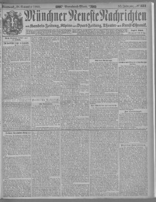 Münchner neueste Nachrichten Mittwoch 28. November 1900