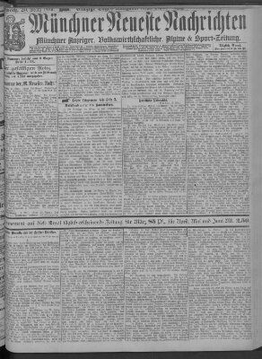 Münchner neueste Nachrichten Mittwoch 20. März 1889