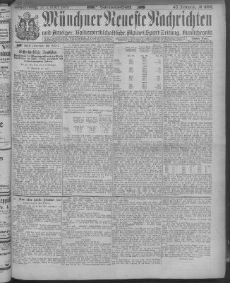 Münchner neueste Nachrichten Donnerstag 24. Oktober 1889