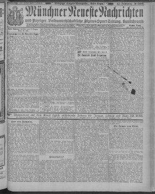 Münchner neueste Nachrichten Montag 23. Dezember 1889