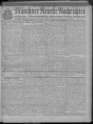 Münchner neueste Nachrichten Samstag 12. Juli 1890