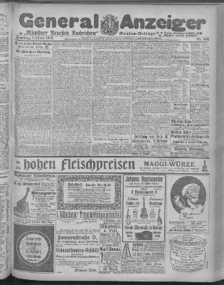 Münchner neueste Nachrichten Samstag 4. Oktober 1902