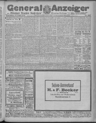 Münchner neueste Nachrichten Donnerstag 23. Oktober 1902