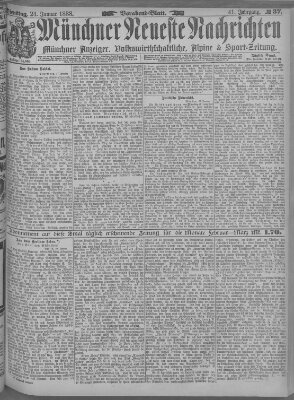 Münchner neueste Nachrichten Dienstag 24. Januar 1888