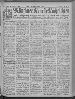 Münchner neueste Nachrichten Dienstag 9. Dezember 1902