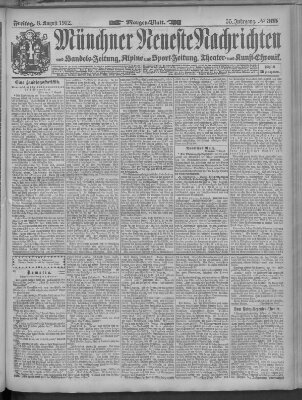 Münchner neueste Nachrichten Freitag 8. August 1902