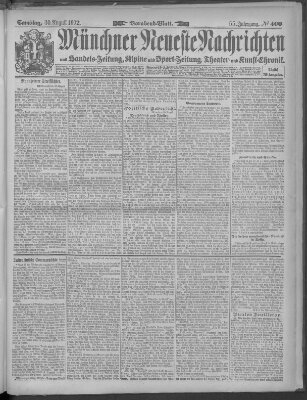 Münchner neueste Nachrichten Samstag 30. August 1902