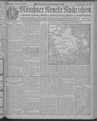 Münchner neueste Nachrichten Montag 12. Februar 1900