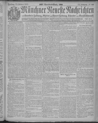 Münchner neueste Nachrichten Freitag 23. Februar 1900