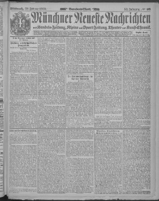 Münchner neueste Nachrichten Mittwoch 28. Februar 1900
