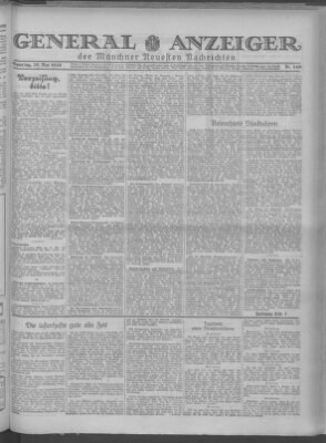Münchner neueste Nachrichten Samstag 25. Mai 1929