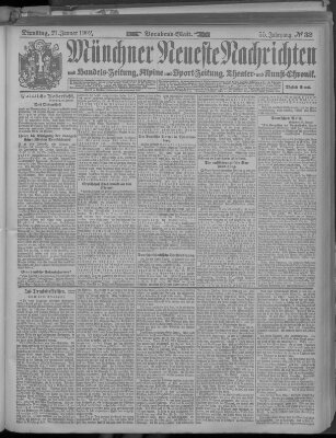 Münchner neueste Nachrichten Dienstag 21. Januar 1902
