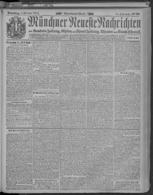 Münchner neueste Nachrichten Dienstag 4. Februar 1902