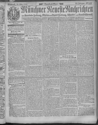 Münchner neueste Nachrichten Mittwoch 26. März 1902