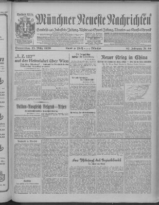 Münchner neueste Nachrichten Donnerstag 28. März 1929