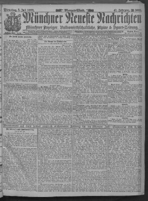 Münchner neueste Nachrichten Dienstag 3. Juli 1888