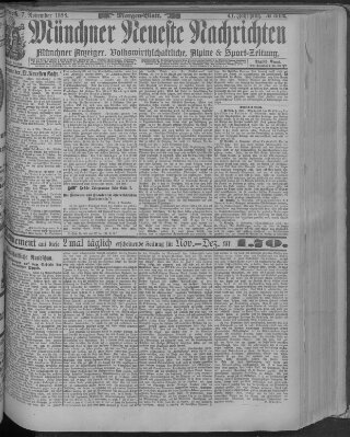 Münchner neueste Nachrichten Mittwoch 7. November 1888