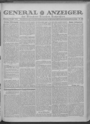 Münchner neueste Nachrichten Samstag 15. Juni 1929