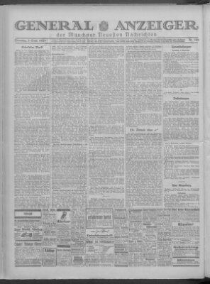 Münchner neueste Nachrichten Dienstag 3. September 1929