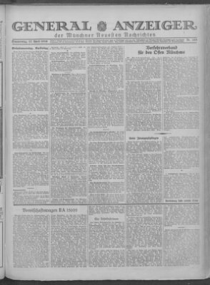Münchner neueste Nachrichten Donnerstag 17. April 1930
