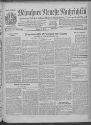 Münchner neueste Nachrichten Sonntag 25. Mai 1930