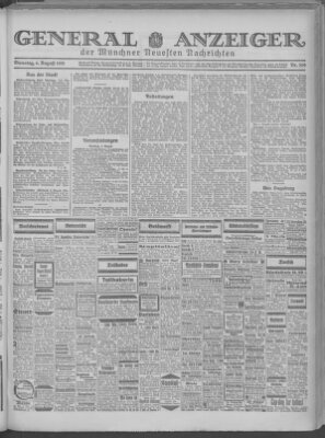 Münchner neueste Nachrichten Dienstag 4. August 1931