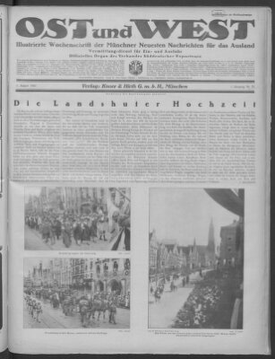 Ost und West (Münchner neueste Nachrichten) Samstag 1. August 1925