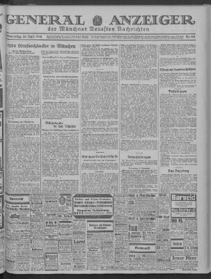 Münchner neueste Nachrichten Donnerstag 25. September 1930