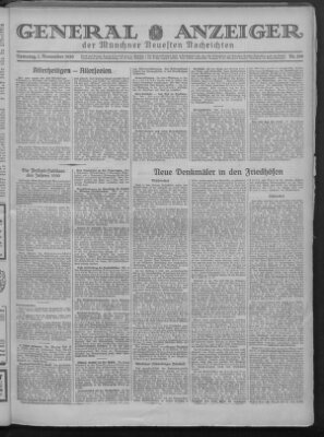 Münchner neueste Nachrichten Samstag 1. November 1930