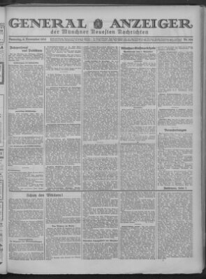 Münchner neueste Nachrichten Samstag 8. November 1930