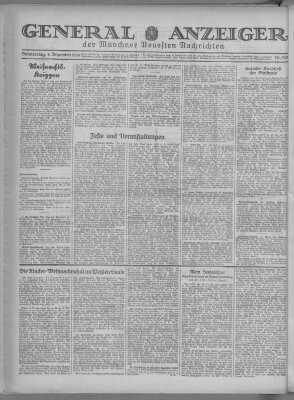 Münchner neueste Nachrichten Donnerstag 4. Dezember 1930