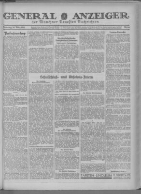 Münchner neueste Nachrichten Samstag 28. März 1931