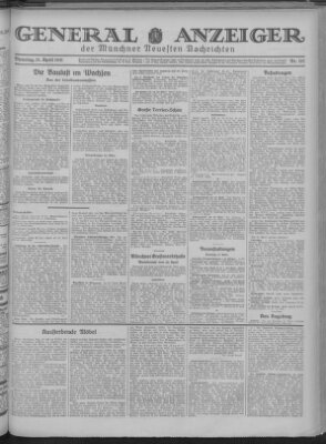 Münchner neueste Nachrichten Dienstag 21. April 1931