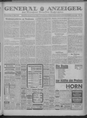 Münchner neueste Nachrichten Donnerstag 23. April 1931